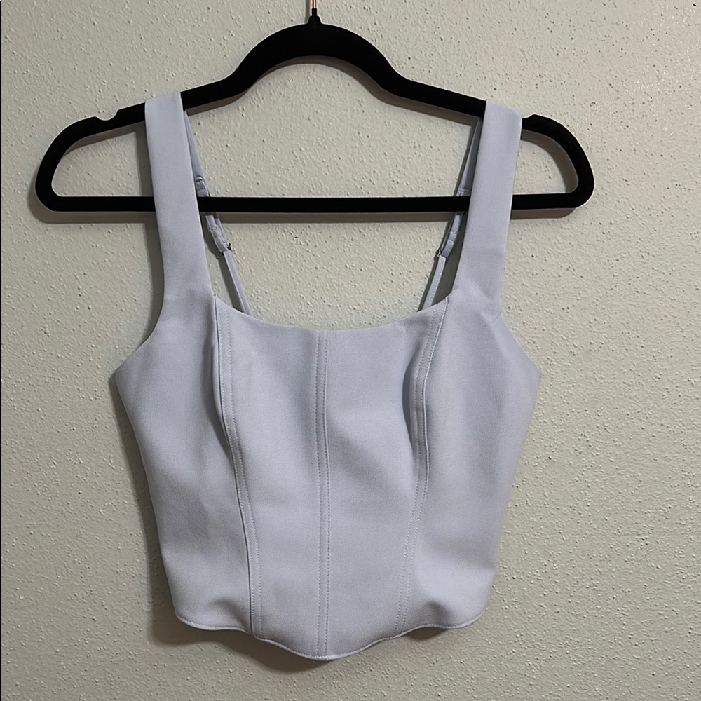 Abercrombie & Fitch blue Crop Bustier Tank Top